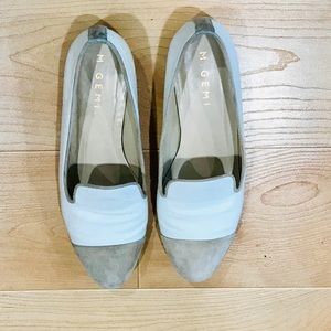 M. Gemi Calla fabric/suede cap toe loafer